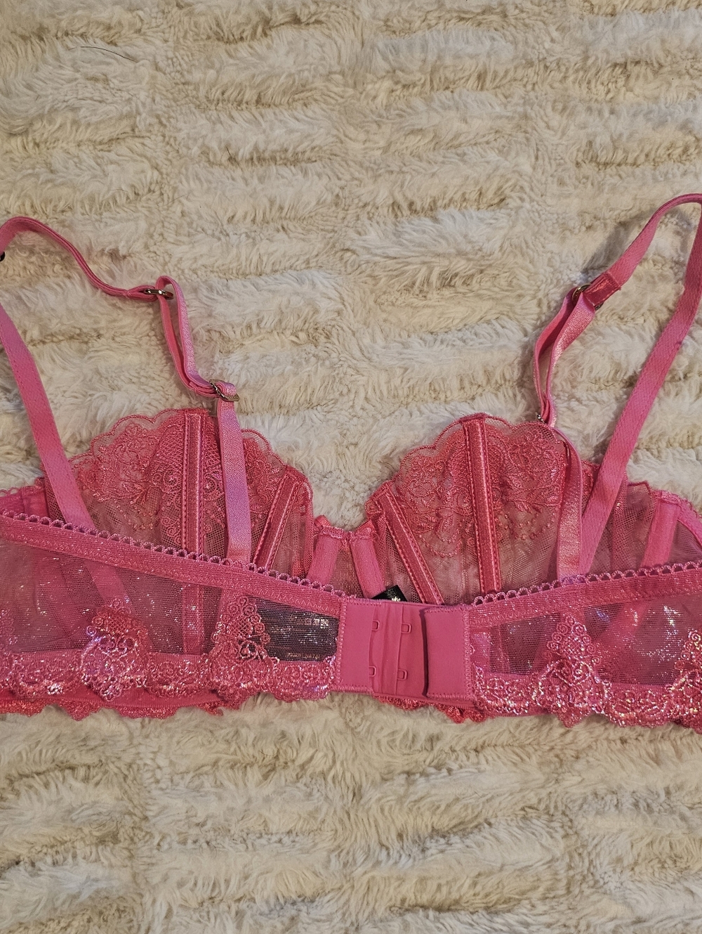 Honey Birdette Natalie Wild Pink 34C/S - Picture 4 of 10